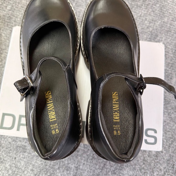 Dream Pairs Black Chunky Platform Mary Jane Buckle Shoes Womens Size 9.5 new box - Picture 7 of 12
